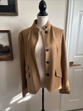 rag & bone Camel Brown Slade Japanese Wool Blazer